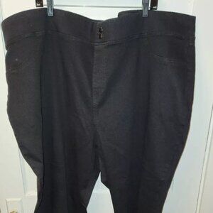 Terra & Sky Women's black Denim Plus Size 5X (32W-34W) Skinny Mid Rise